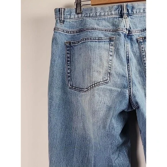 Lauren Jeans Co Cropped Light Wash Denim Womens Capri Size 12 LRL Ralph Lauren - Picture 7 of 11